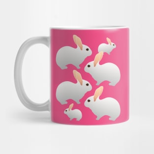 Adorable White Rabbit Pattern Mug